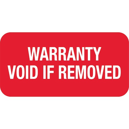 Lustre-Cal VOID Label WARRANTY VOID Dark Red 1.50in x 0.75in, 100PK 253774Vo0RdWarr